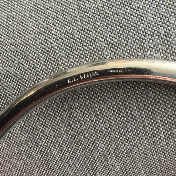 M.A. Hassan Silver Modernist Statement Cuff Choker Necklace - Picture 5 of 6